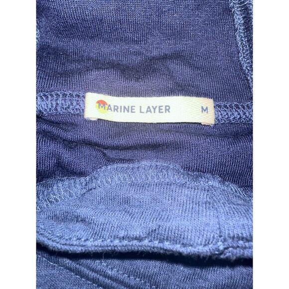 Marine Layer | NWOT | Medium | Double knit cropped relaxed fit boxy hoodie FLAWS - Picture 3 of 10